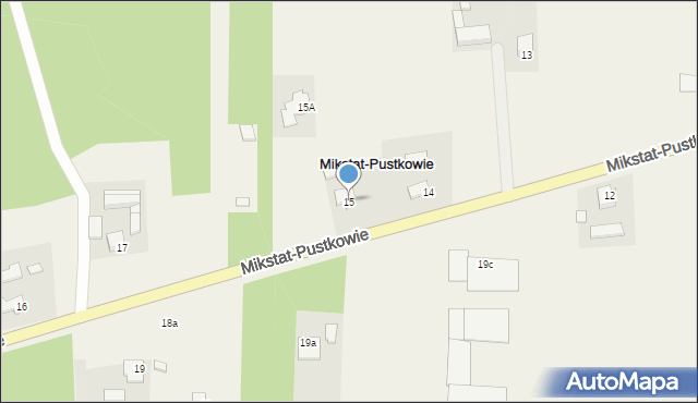 Mikstat-Pustkowie, Mikstat-Pustkowie, 15, mapa Mikstat-Pustkowie
