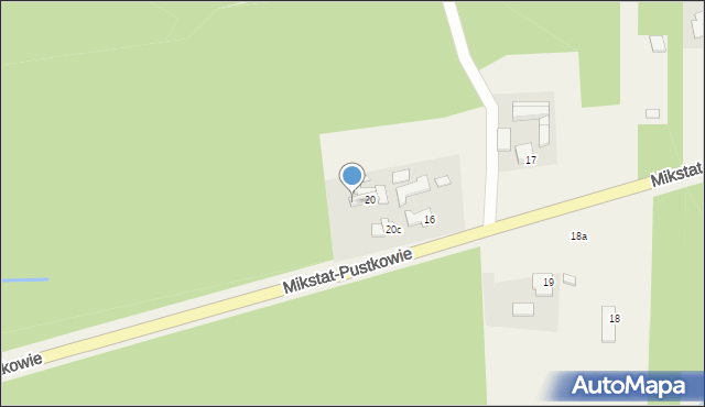 Mikstat-Pustkowie, Mikstat-Pustkowie, 20a, mapa Mikstat-Pustkowie