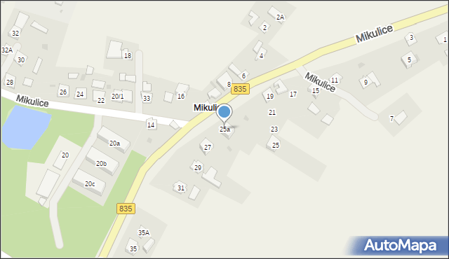 Mikulice, Mikulice, 25a, mapa Mikulice