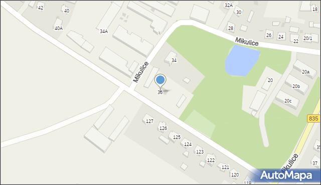 Mikulice, Mikulice, 36a, mapa Mikulice