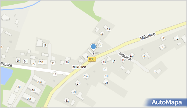 Mikulice, Mikulice, 6, mapa Mikulice