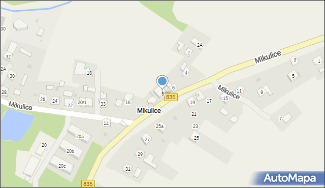 Mikulice, Mikulice, 8, mapa Mikulice