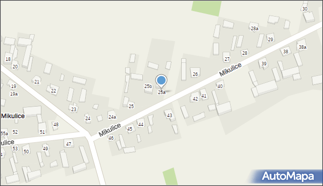 Mikulice, Mikulice, 25a, mapa Mikulice