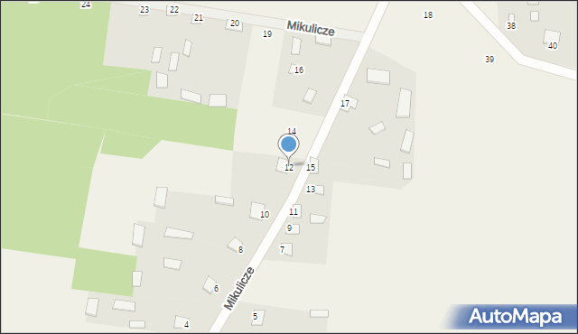 Mikulicze, Mikulicze, 12, mapa Mikulicze