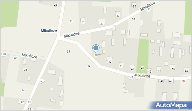 Mikulicze, Mikulicze, 38, mapa Mikulicze