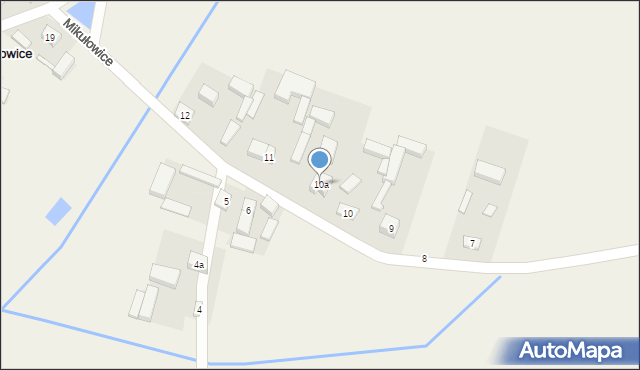Mikułowice, Mikułowice, 10a, mapa Mikułowice