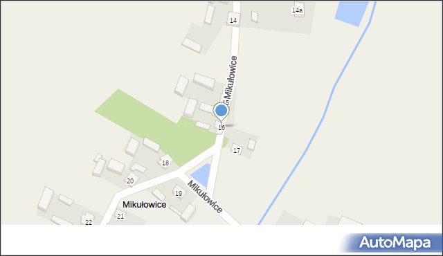 Mikułowice, Mikułowice, 16, mapa Mikułowice