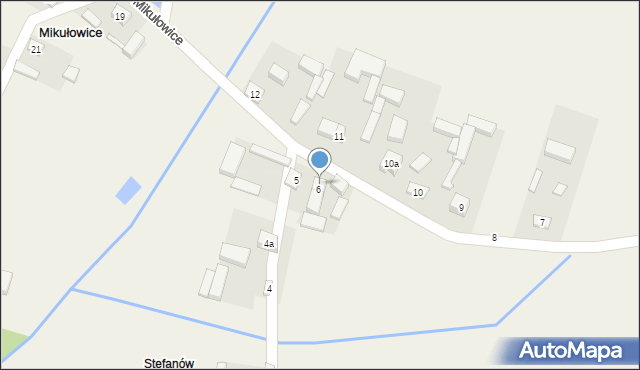 Mikułowice, Mikułowice, 6a, mapa Mikułowice