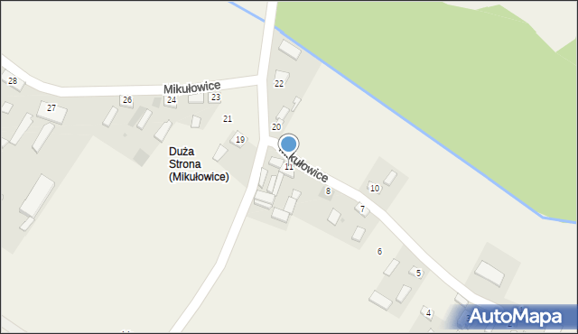 Mikułowice, Mikułowice, 11, mapa Mikułowice