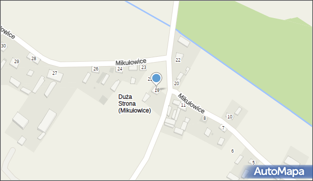 Mikułowice, Mikułowice, 19, mapa Mikułowice