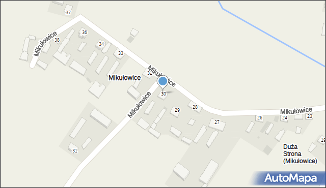 Mikułowice, Mikułowice, 30, mapa Mikułowice