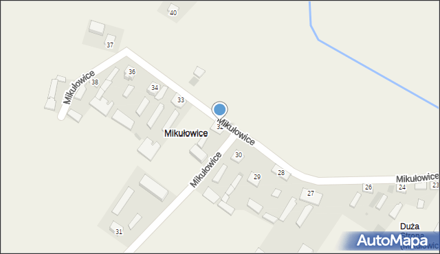 Mikułowice, Mikułowice, 32, mapa Mikułowice