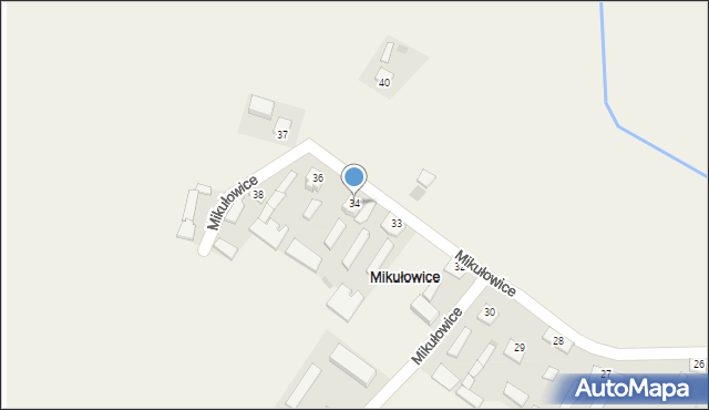 Mikułowice, Mikułowice, 34, mapa Mikułowice