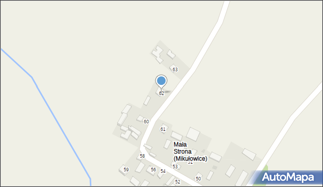 Mikułowice, Mikułowice, 62, mapa Mikułowice