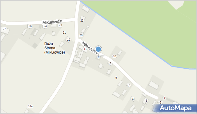 Mikułowice, Mikułowice, 8, mapa Mikułowice