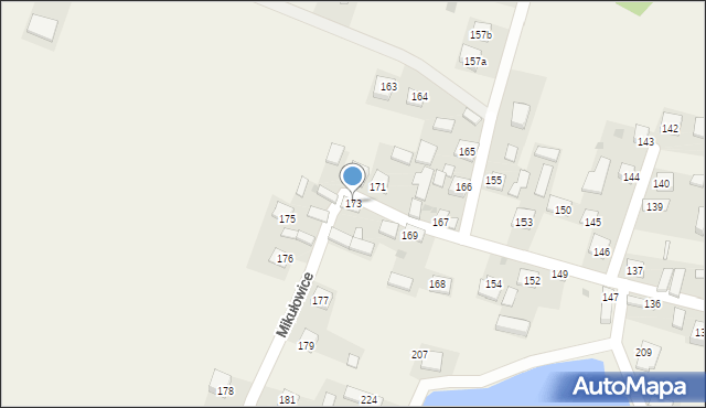 Mikułowice, Mikułowice, 173, mapa Mikułowice