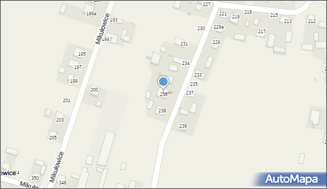 Mikułowice, Mikułowice, 236, mapa Mikułowice