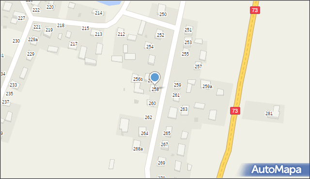 Mikułowice, Mikułowice, 258, mapa Mikułowice