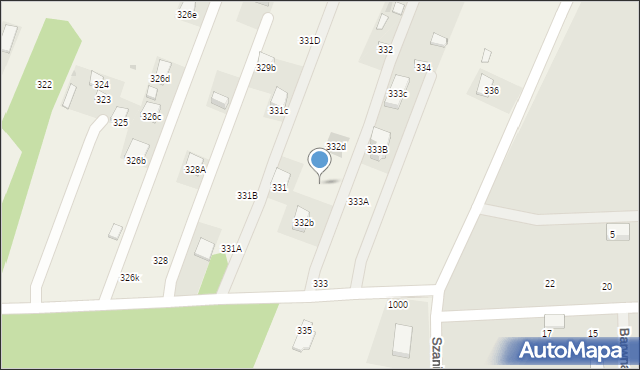 Mikułowice, Mikułowice, 332c, mapa Mikułowice