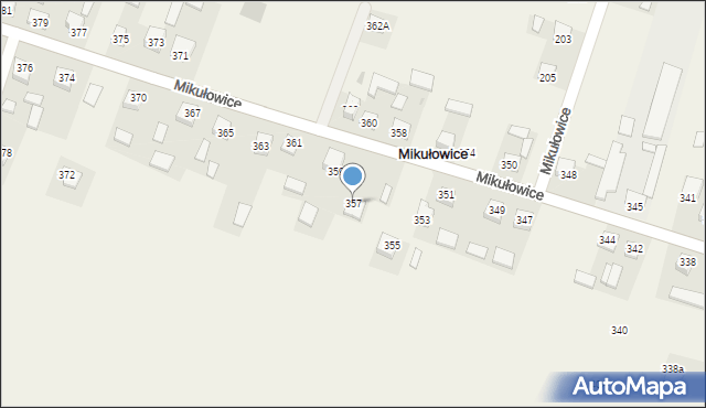 Mikułowice, Mikułowice, 357, mapa Mikułowice