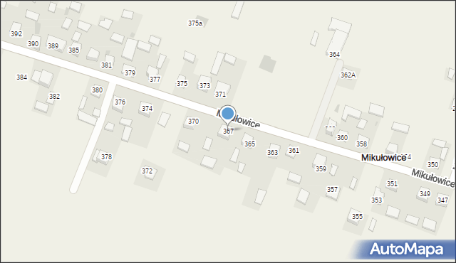 Mikułowice, Mikułowice, 367, mapa Mikułowice