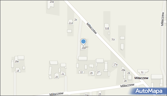 Miłaczew, Miłaczew, 22a, mapa Miłaczew