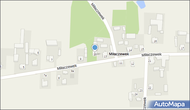 Miłaczewek, Miłaczewek, 10, mapa Miłaczewek