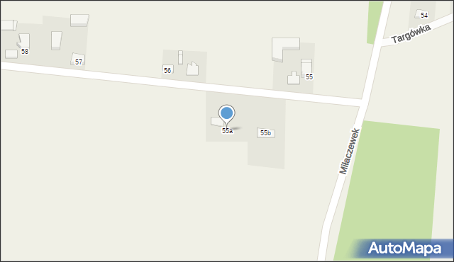 Miłaczewek, Miłaczewek, 55a, mapa Miłaczewek