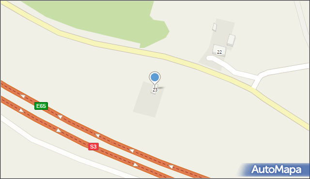 Miłaków, Miłaków, 23, mapa Miłaków
