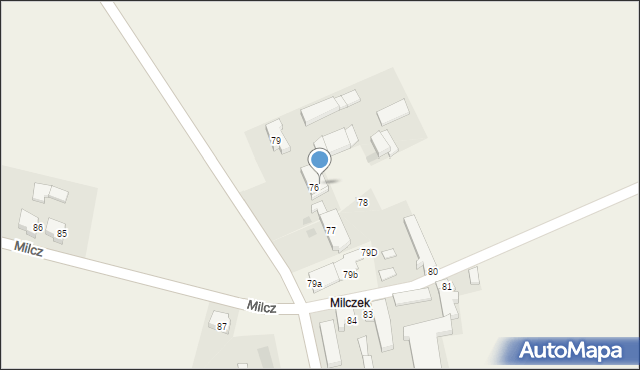 Milcz, Milcz, 78A, mapa Milcz