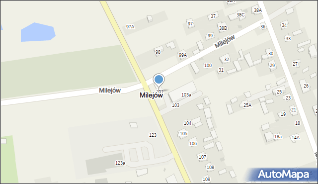 Milejów, Milejów, 101, mapa Milejów