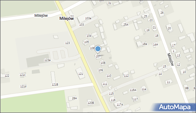 Milejów, Milejów, 107, mapa Milejów