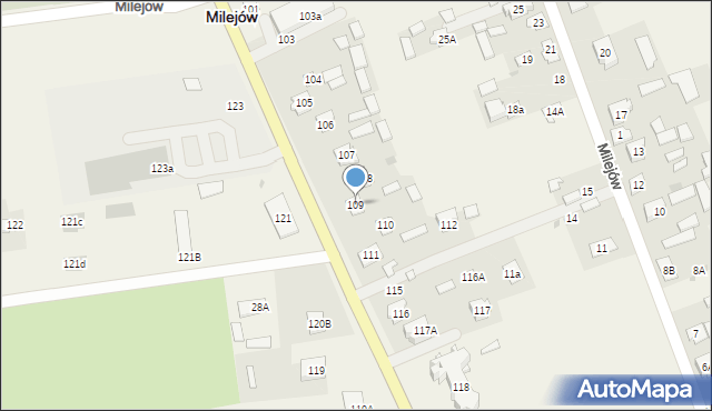 Milejów, Milejów, 109, mapa Milejów