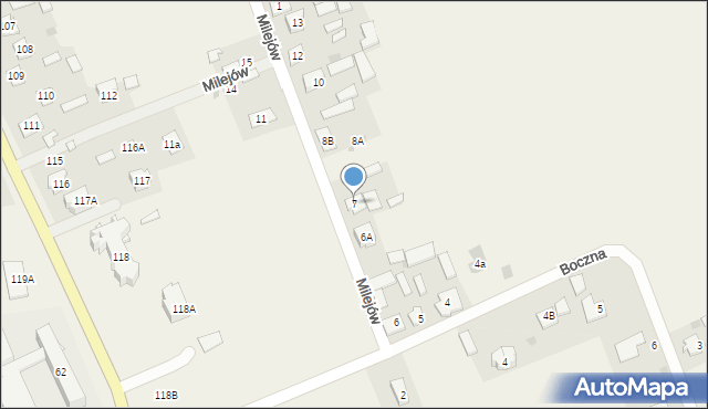Milejów, Milejów, 7, mapa Milejów