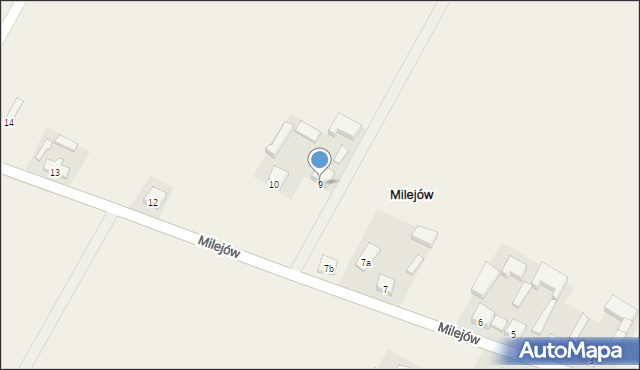 Milejów, Milejów, 9, mapa Milejów