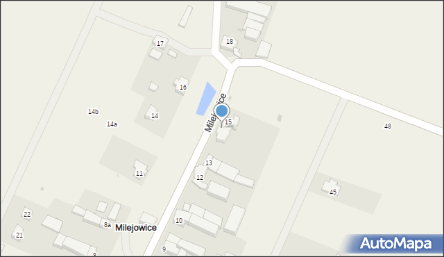 Milejowice, Milejowice, 15a, mapa Milejowice