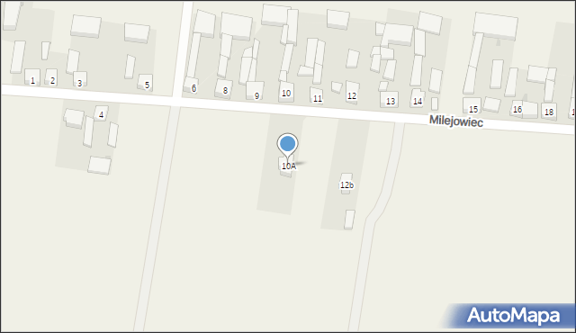 Milejowiec, Milejowiec, 10A, mapa Milejowiec