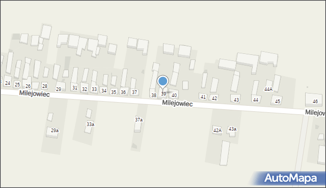 Milejowiec, Milejowiec, 39, mapa Milejowiec