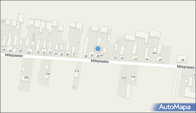 Milejowiec, Milejowiec, 40, mapa Milejowiec