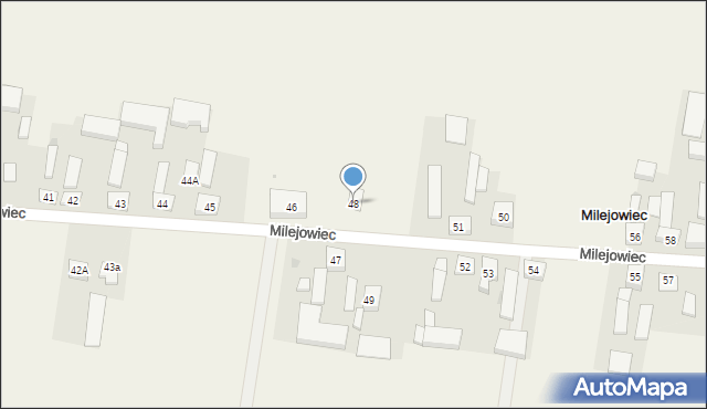 Milejowiec, Milejowiec, 48, mapa Milejowiec