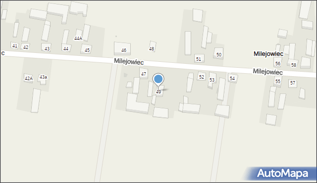 Milejowiec, Milejowiec, 49, mapa Milejowiec