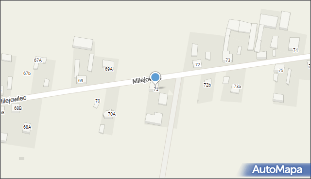 Milejowiec, Milejowiec, 71, mapa Milejowiec