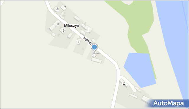 Mileszyn, Mileszyn, 11, mapa Mileszyn