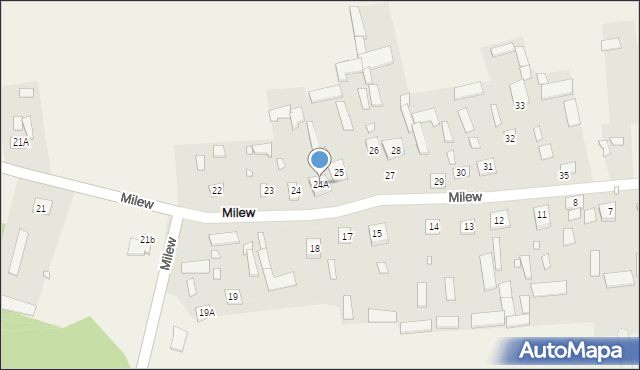 Milew, Milew, 24A, mapa Milew