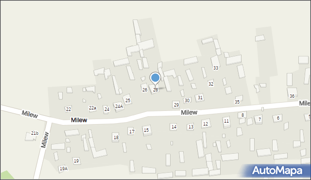 Milew, Milew, 28, mapa Milew