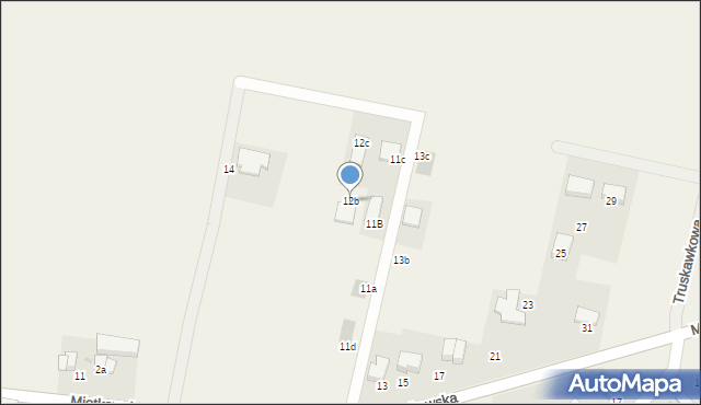 Milin, Mietkowska, 12b, mapa Milin