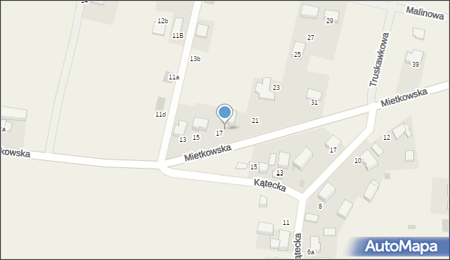 Milin, Mietkowska, 19, mapa Milin