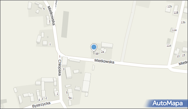 Milin, Mietkowska, 9, mapa Milin