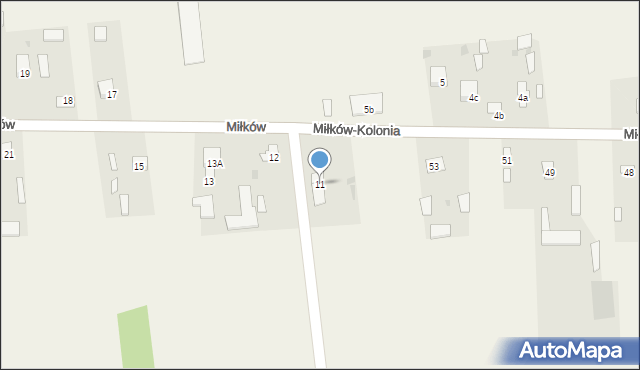 Miłków, Miłków, 11, mapa Miłków