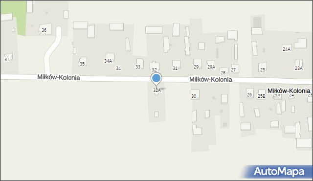 Miłków-Kolonia, Miłków-Kolonia, 33, mapa Miłków-Kolonia